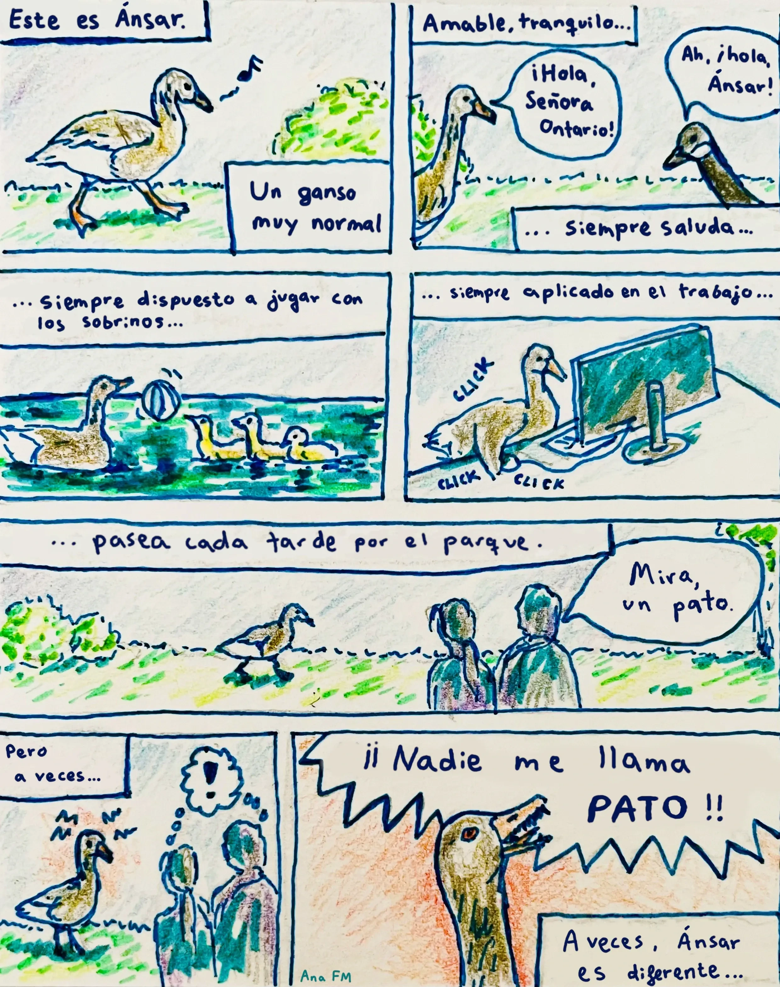Un ganso muy pacífico hasta que alguien lo llama &lsquo;pato&rsquo;