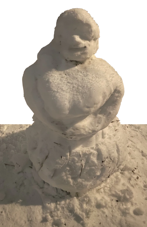 Muñeca de nieves sin decoración vegetal