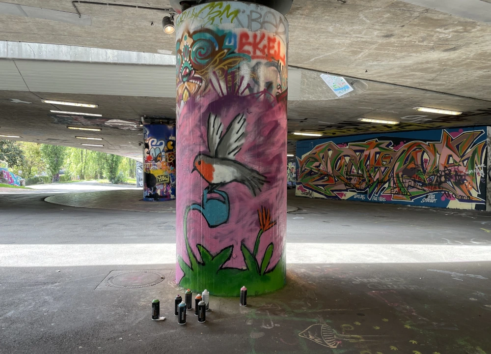 Grafiti en el Hall of Fame de Bad Cannstatt